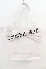Maison de FLEUR / ビッグレースリボントートバッグ  ピンク I-25-02-07-122-LO-ZA-HD-ZI