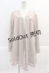 axes femme / バックレースロングカーディガン  ピンク I-25-02-07-033-AX-TO-HD-ZI