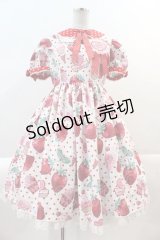 Angelic Pretty / Fresh Strawberry Dinerワンピース  赤 I-25-02-09-044-AP-OP-HD-ZY