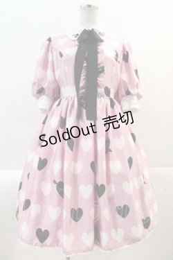 画像1: Angelic Pretty / Dolly Heartワンピース  ピンク I-25-02-09-047-AP-OP-HD-ZY