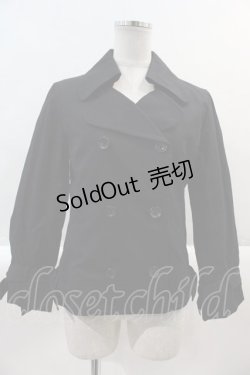 画像1: INGEBORG / ショート丈スプリングコート S ブラック I-25-02-09-072-LO-CO-HD-ZT-C018