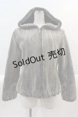 INGEBORG / フェイクファーショートジャケット M グレー I-25-02-09-073-LO-JA-HD-ZT-C018