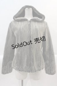 INGEBORG / フェイクファーショートジャケット M グレー I-25-02-09-073-LO-JA-HD-ZT-C018