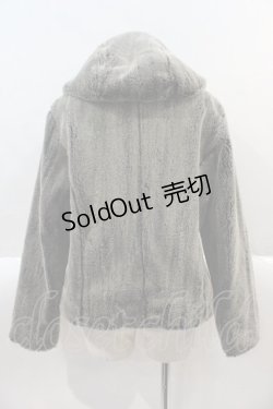 画像2: INGEBORG / フェイクファーショートジャケット M グレー I-25-02-09-073-LO-JA-HD-ZT-C018