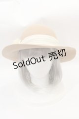 axes femme / フェルトつば広ハット  ベージュ I-25-02-09-106-AX-AC-HD-ZT-K011