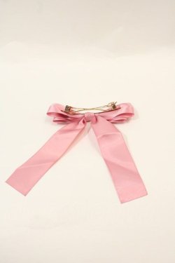 画像2: Maison de FLEUR / ブランドロゴチャームバレッタ  ピンク I-25-02-09-113-LO-AC-HD-ZI
