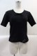 画像1: INGEBORG / ロゴ刺繍リブ半袖Tシャツ  ブラック I-25-02-09-036-LO-TS-HD-ZI (1)