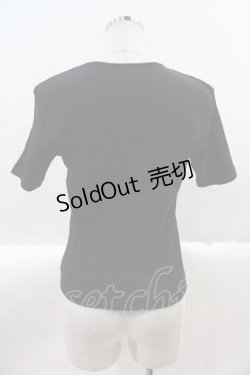 画像2: INGEBORG / ロゴ刺繍リブ半袖Tシャツ  ブラック I-25-02-09-036-LO-TS-HD-ZI
