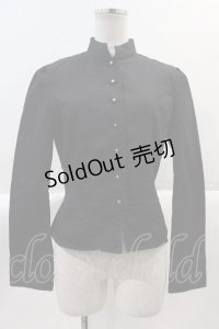 INGEBORG / マオカラーシャツ S ブラック I-25-02-09-041-LO-BL-HD-ZI