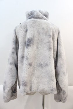 画像2: REFLEM / テープデザインクロップドファージャケット  ホワイトグレー I-25-02-11-049-PU-CO-HD-ZT-C043