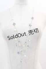 axes femme / マリンモチーフロングネックレス  シルバーＸ青 I-25-02-11-079-AX-AC-HD-ZI