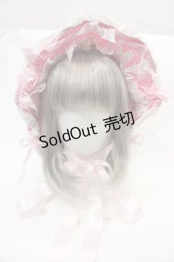 画像2: BABY,THE STARS SHINE BRIGHT / Sweet Gingham Dollボンネット  ピンクＸ白 I-25-02-11-095-BA-AC-HD-ZI
