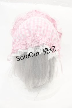 画像3: BABY,THE STARS SHINE BRIGHT / Sweet Gingham Dollボンネット  ピンクＸ白 I-25-02-11-095-BA-AC-HD-ZI