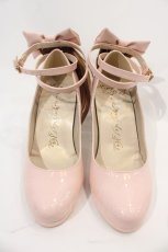 画像1: 【SALE】pays des fees  / SH 馬のしっぽ猫脚パンプス 23CM ピンク I-25-02-11-125-PU-SH-HD-ZT346 (1)