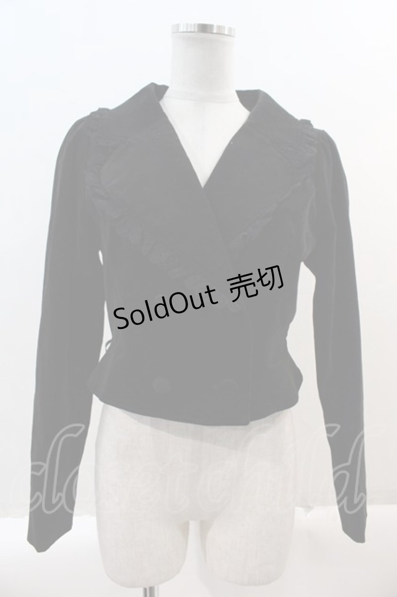 画像1: ALICE and the PIRATES / 別珍ショートジャケット  黒 I-25-02-11-044-PA-JA-HD-ZI (1)