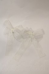 LOLITAその他(お買取対象外) / チュールレースリボン2WAYクリップセット  白 I-25-03-02-050-LO-AC-HD-ZT437