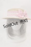 Angelic Pretty / HAT LovelyマルグリットストローHAT  ピンク I-25-03-02-057-AP-AC-HD-ZI