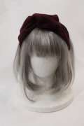 MARBLE / コーデュロイ風リボンヘアバンド  ボルドー I-25-03-02-062-GO-AC-HD-ZI