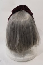 画像2: MARBLE / コーデュロイ風リボンヘアバンド  ボルドー I-25-03-02-062-GO-AC-HD-ZI (2)