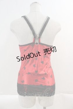 画像2: tutuHA / ZIPサテンキャミソール  レッド I-25-03-02-019-PU-TO-HD-ZI