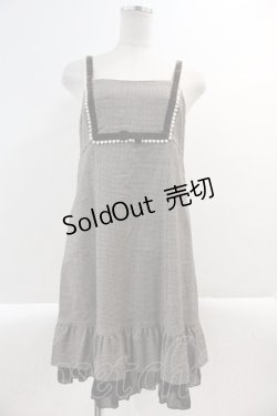 画像1: Emily Temple cute / 千鳥キャミワンピース  黒X白Xブラウン I-25-03-02-021-ET-OP-HD-ZI