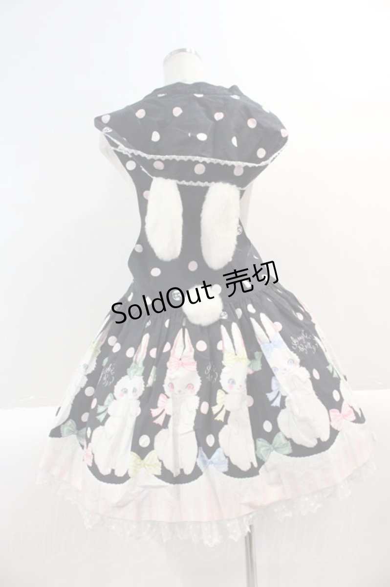 画像2: Angelic Pretty / マシュマロバニーサロペット  黒 I-25-03-02-027-AP-OP-HD-ZI (2)