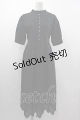 Jane Marple / Monogram-lace Clara dress  ブラック I-25-03-05-057-JM-OP-HD-ZI
