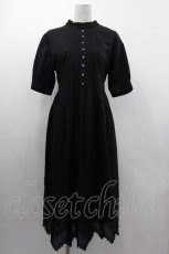 画像1: Jane Marple / Monogram-lace Clara dress  ブラック I-25-03-05-057-JM-OP-HD-ZI (1)
