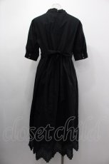 画像2: Jane Marple / Monogram-lace Clara dress  ブラック I-25-03-05-057-JM-OP-HD-ZI (2)