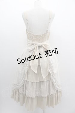 画像2: Ozz oneste / フロントボタン&編み上げジャンパースカート  アイボリー I-25-03-05-076-OO-OP-HD-ZI