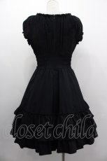 画像2: BPN / フロッキー切り替えコルセットデザインワンピース  黒 I-25-03-05-079-GO-OP-HD-ZI (2)