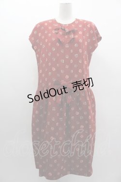画像1: PINK HOUSE / チェックまる柄ワンピース  赤 I-25-03-05-082-LO-OP-HD-ZI