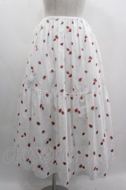 画像1: Jane Marple / Very berries embroidery skirt  ホワイト I-25-03-05-089-JM-SK-HD-ZI