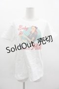 MILK / DINER GIRL Tee  白 I-25-03-05-010-ML-TO-HD-ZI