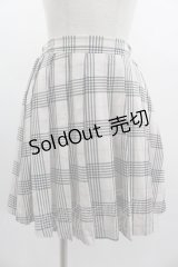 Jamieエーエヌケー / チェックスカート  アイボリーＸ黒チェック I-25-03-05-092-LO-SK-HD-ZI