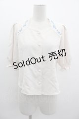 an another angelus / ダイヤ開きローズ刺繍ブラウス F アイボリー I-25-03-05-004-CA-BL-HD-ZI