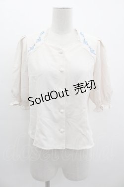画像1: an another angelus / ダイヤ開きローズ刺繍ブラウス F アイボリー I-25-03-05-004-CA-BL-HD-ZI