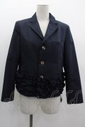 Jane Marple Dans Le Salon / Memorial pin dot frill hem jacket  ネイビー I-25-03-05-033-JM-JA-HD-ZI