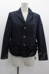 Jane Marple Dans Le Salon / Memorial pin dot frill hem jacket  ネイビー I-25-03-05-033-JM-JA-HD-ZI