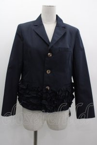 Jane Marple Dans Le Salon / Memorial pin dot frill hem jacket  ネイビー I-25-03-05-033-JM-JA-HD-ZI