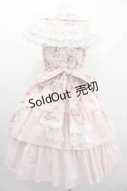 画像2: metamorphose / フローレンスケープ付きジャンパースカート 1 ピンク I-25-03-05-041-ME-OP-HD-ZI
