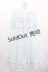 To Alice / ハートポケットシフォンワンピース  サックス I-25-03-05-042-LO-OP-HD-ZI