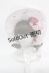 BABY,THE STARS SHINE BRIGHT / 眠れる森の美女 Pop  up Labyrinth 柄ボンネット  オフ白 I-25-03-08-041-BA-AC-HD-ZI