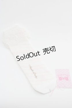 画像2: Angelic Pretty / Candy Ribbon ストライプクルー丈ソックス  白 I-25-03-08-061-AP-ZA-HD-ZI
