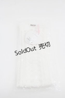 画像2: BABY,THE STARS SHINE BRIGHT / BABYロゴレース柄シースルーオーバーニーソックス  白 I-25-03-08-066-BA-ZA-HD-ZI