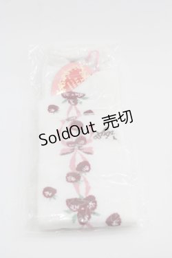 画像1: BABY,THE STARS SHINE BRIGHT / Strawberry Rose Bouquetオーバーニーソックス  白 I-25-03-08-068-BA-ZA-HD-ZI
