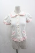 Angelic Pretty / 配色丸襟カットカーディガン  白Ｘピンク I-25-03-08-090-AP-TO-HD-ZI