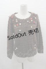 PINK HOUSE / カラフルモチーフニットカーディガン  ブラウン I-25-03-08-091-LO-TO-HD-ZI