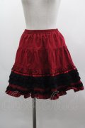 PUTUMAYO / 4段レーススカート  赤Ｘ黒 I-25-03-08-109-PT-SK-HD-ZI