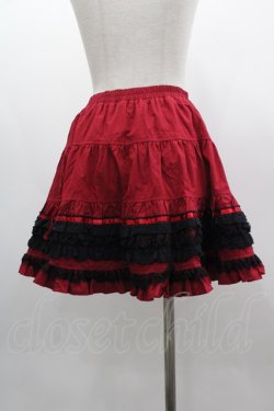 画像2: PUTUMAYO / 4段レーススカート  赤Ｘ黒 I-25-03-08-109-PT-SK-HD-ZI